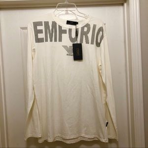 New Giorgio Armani long sleeve shirt off white